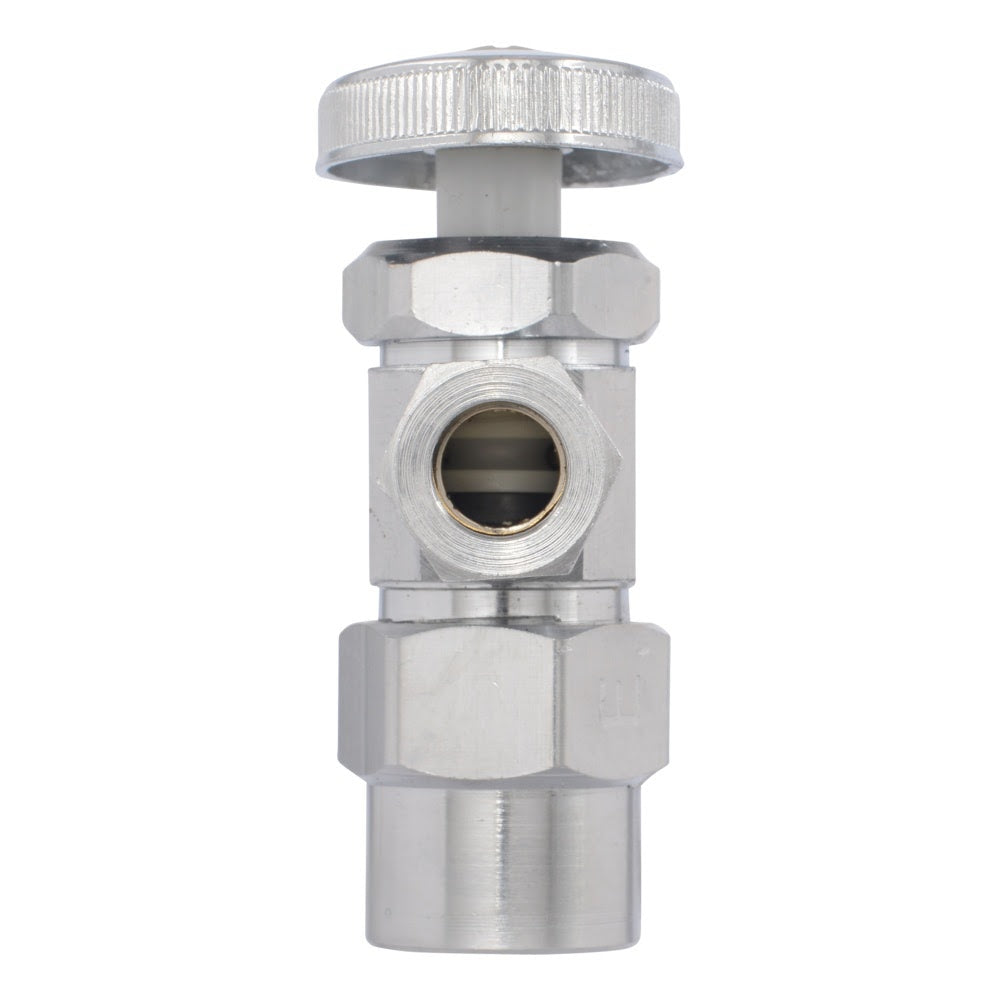 Eastman 04345LF 3/8 in. OD x 1/2 in. CPVC Multi-Turn Chrome-Plated Angle Stop Valve - 3