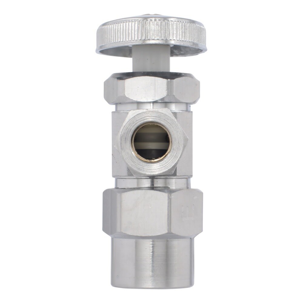Eastman 04345LF 3/8 in. OD x 1/2 in. CPVC Multi-Turn Chrome-Plated Angle Stop Valve - 3