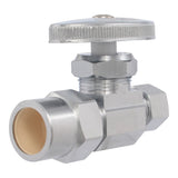 Eastman 04346LF 3/8 in OD x 1/2 in CPVC Straight Multi-Turn Stop Valve Chrome-Plated