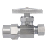 Eastman 04346LF 3/8 in OD x 1/2 in CPVC Straight Multi-Turn Stop Valve Chrome-Plated - 2