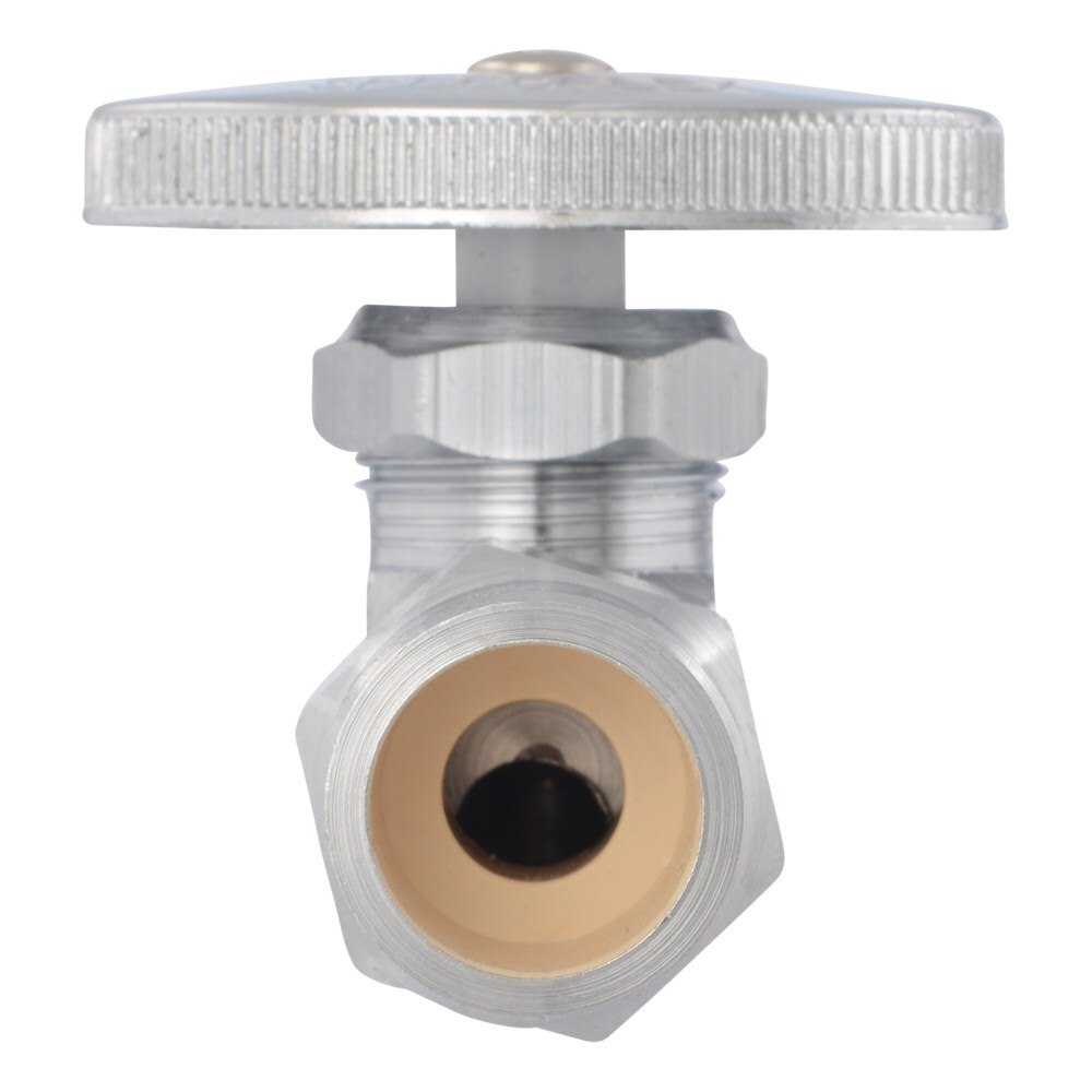Eastman 04346LF 3/8 in OD x 1/2 in CPVC Straight Multi-Turn Stop Valve Chrome-Plated - 3