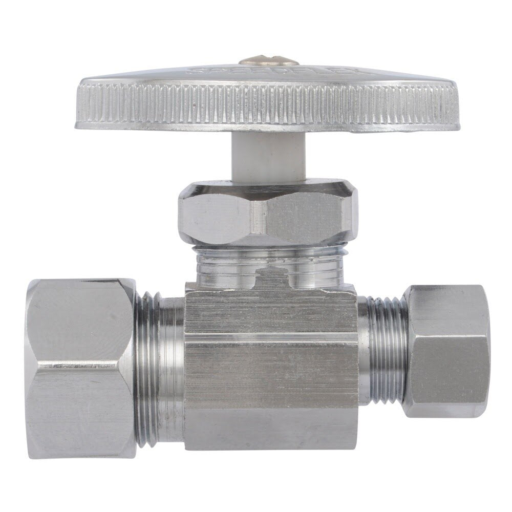 Eastman 04347LF 3/8 in. OD x 5/8 in. Compression Multi-Turn Straight Stop Valve for Potable Water - 2