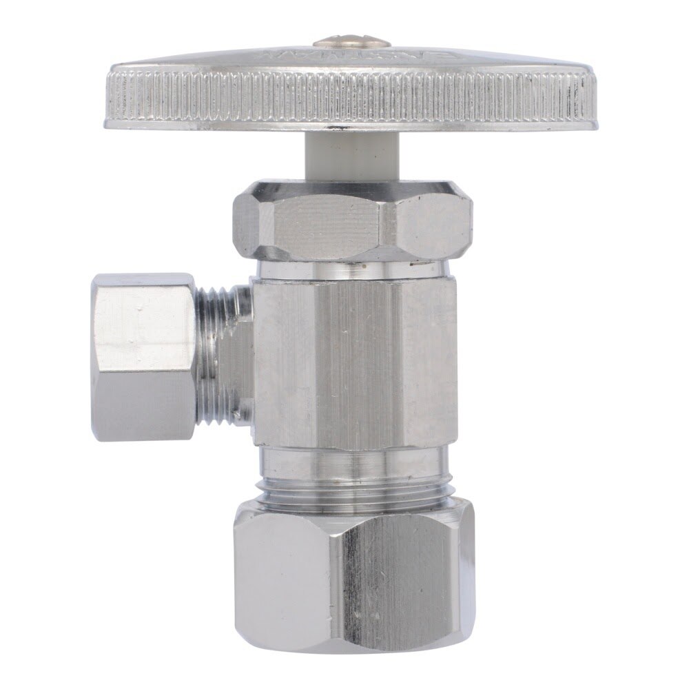 Eastman 04348LF 3/8 in. OD x 5/8 in. OD Multi-Turn Angle Compression Stop Valve - 2