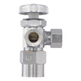 Eastman 04349LF 3/8 in OD x 3/8 in OD x 1/2 in CPVC Multi-Turn Dual Outlet Angle Stop Valve - 3
