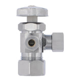 Eastman 04351LF 3/8 in. x 1/4 in. x 5/8 in. Compression Multi Turn Dual Outlet Angle Stop Valve - 2
