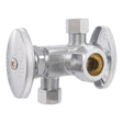 Eastman 04352LF 3/8 in x 3/8 in x 5/8 in Compression Dual Handle Multi Turn Dual Outlet Stop Valve