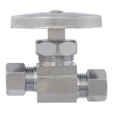 Eastman 04354LF 3/8 in OD x 1/2 in OD Compression Multi Turn Straight Stop Valve - 2