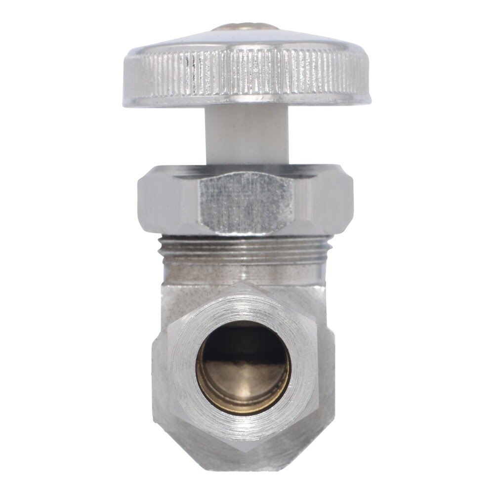 Eastman 04354LF 3/8 in OD x 1/2 in OD Compression Multi Turn Straight Stop Valve - 3