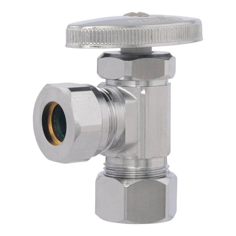 Eastman 04356LF 7/16 in. or 1/2 in. Slip Joint x 5/8 in. OD Multi-Turn Angle Stop Valve
