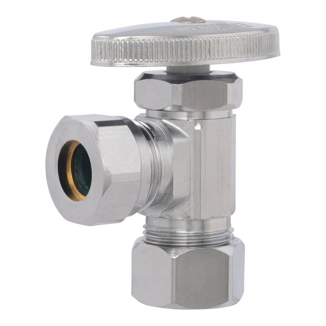 Eastman 04356LF 7/16 in. or 1/2 in. Slip Joint x 5/8 in. OD Multi-Turn Angle Stop Valve