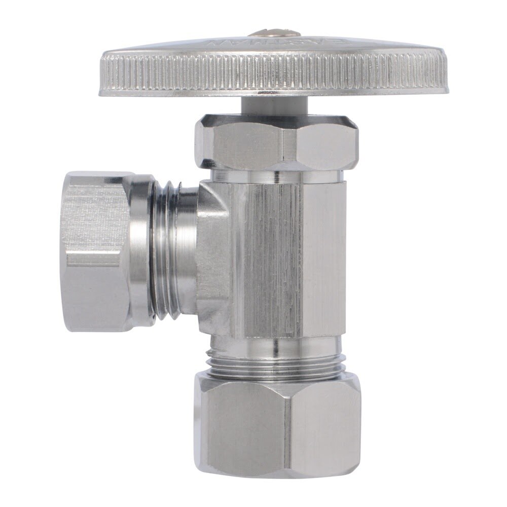 Eastman 04356LF 7/16 in. or 1/2 in. Slip Joint x 5/8 in. OD Multi-Turn Angle Stop Valve - 2