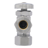 Eastman 04356LF 7/16 in. or 1/2 in. Slip Joint x 5/8 in. OD Multi-Turn Angle Stop Valve - 3