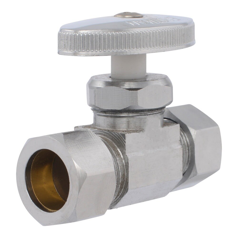 Eastman 04357LF 1/2 in. OD x 5/8 in. Compression Straight Multi Turn Stop Valve