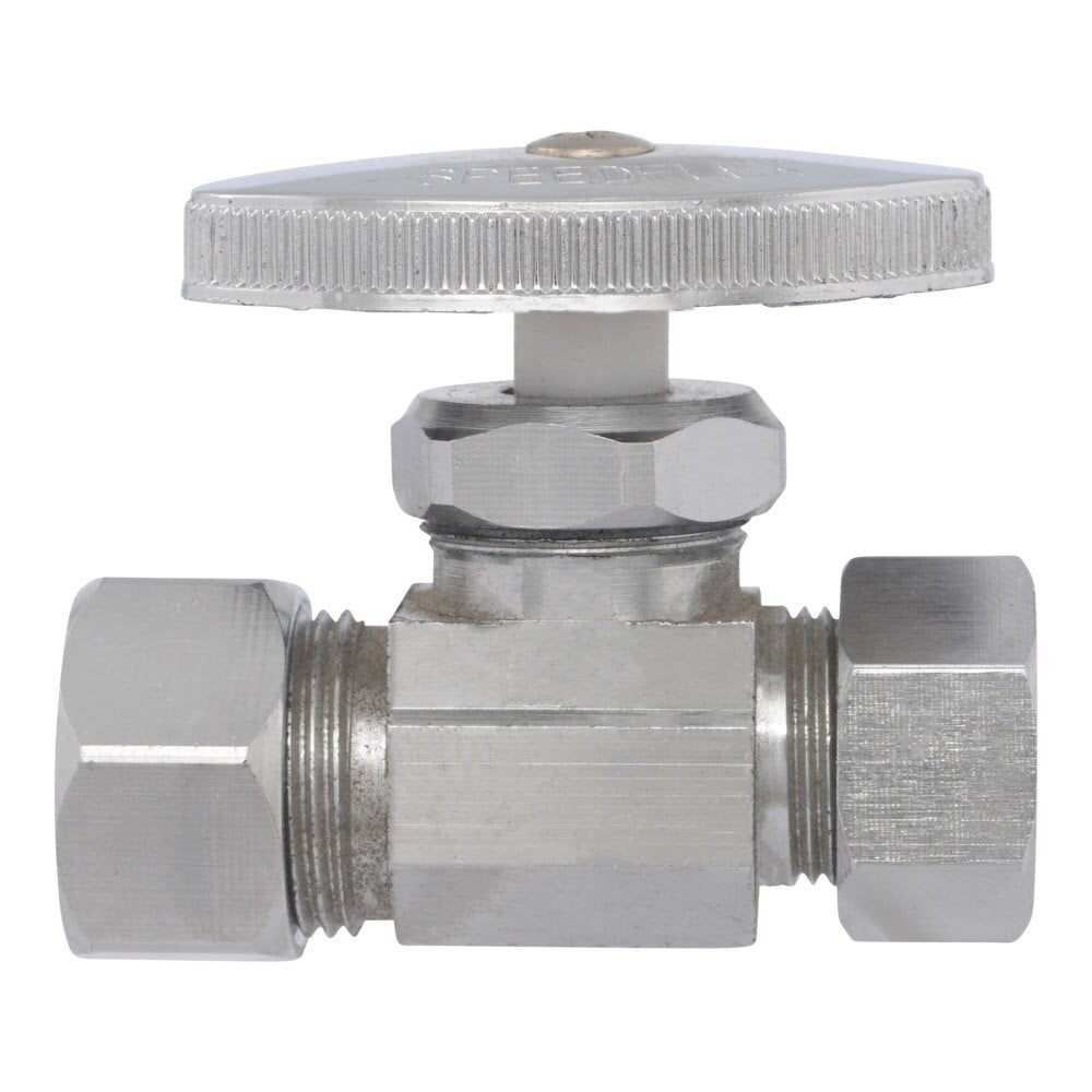 Eastman 04357LF 1/2 in. OD x 5/8 in. Compression Straight Multi Turn Stop Valve - 2