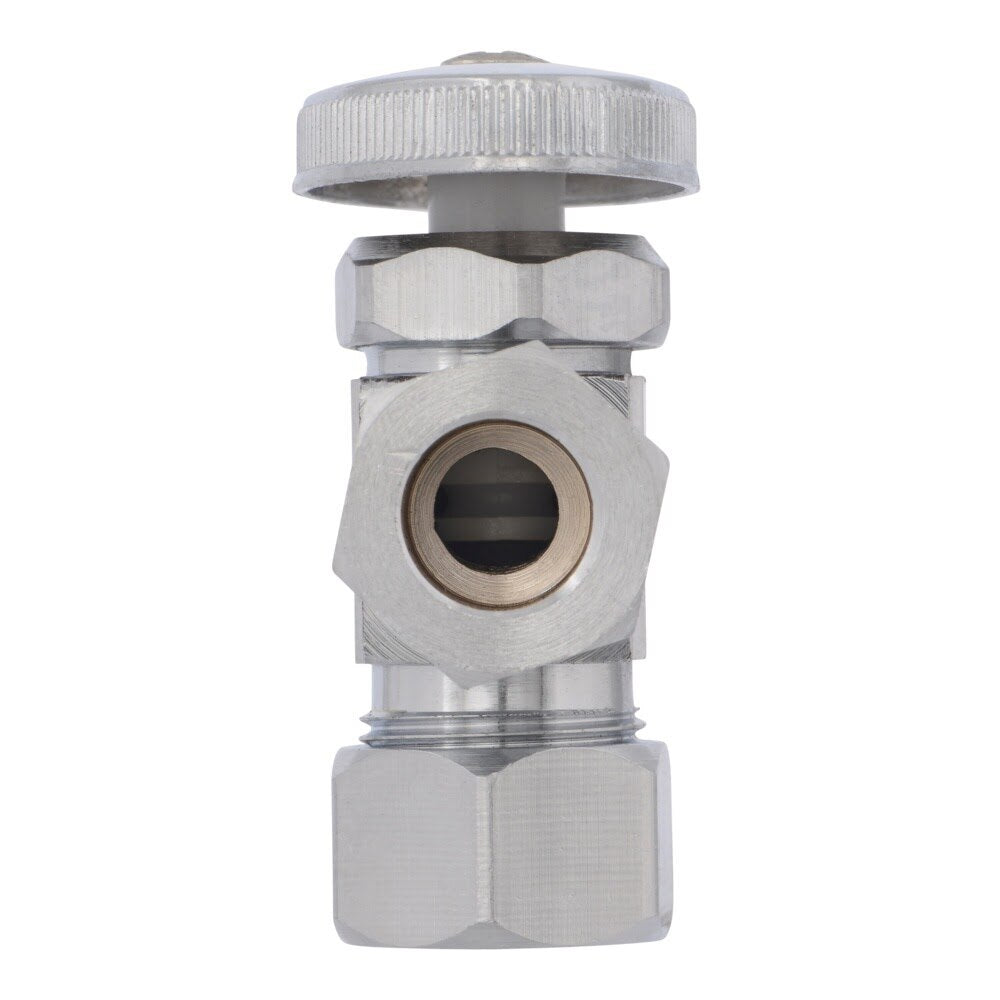 Eastman 04358LF 1/2 in. OD x 5/8 in. Compression Multi-Turn Angle Stop Valve - 2