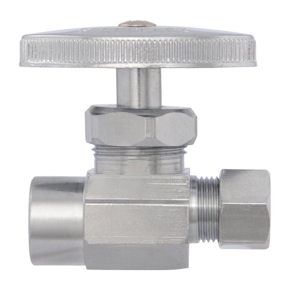 Eastman 04385LF 3/8 in OD x 1/2 in Sweat Straight Stop Multi-Turn Valve - 2