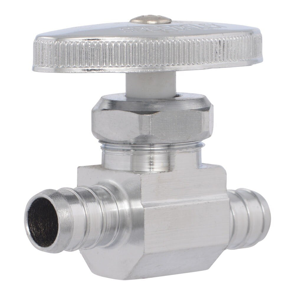 Eastman 04492LF 1/2 in. PEX Crimp x 1/2 in. PEX Crimp Multi-Turn Straight Stop Valve