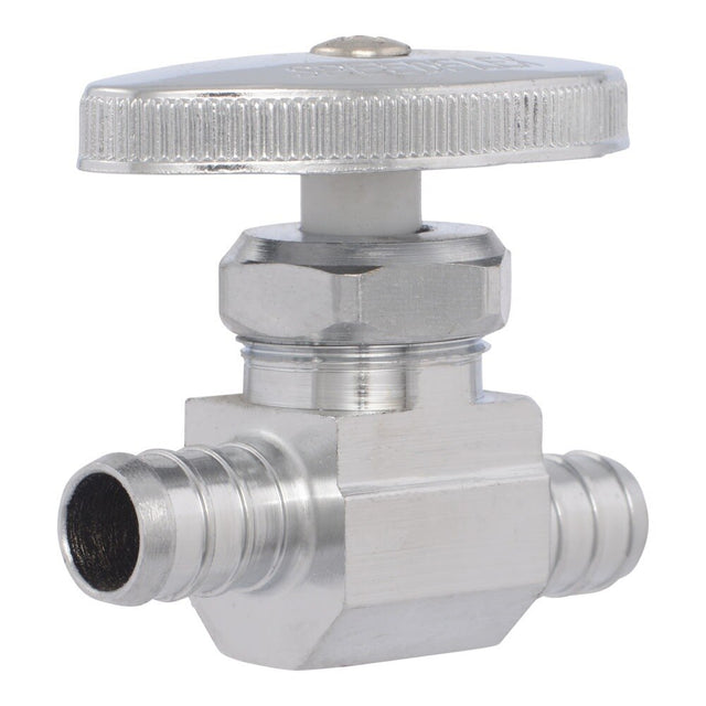 Eastman 04492LF 1/2 in. PEX Crimp x 1/2 in. PEX Crimp Multi-Turn Straight Stop Valve