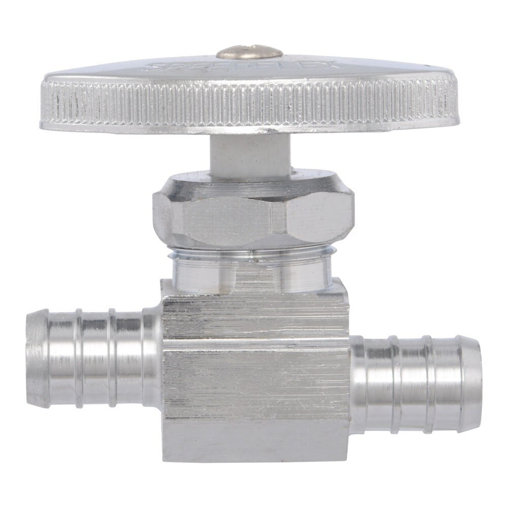 Eastman 04492LF 1/2 in. PEX Crimp x 1/2 in. PEX Crimp Multi-Turn Straight Stop Valve - 2