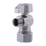 Eastman 10720LF 3/8 in. OD x 5/8 in. Compression Quarter Turn Angle Stop Valve No Nut or Sleeve