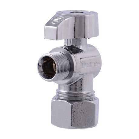 Eastman 10720LF 3/8 in. OD x 5/8 in. Compression Quarter Turn Angle Stop Valve No Nut or Sleeve