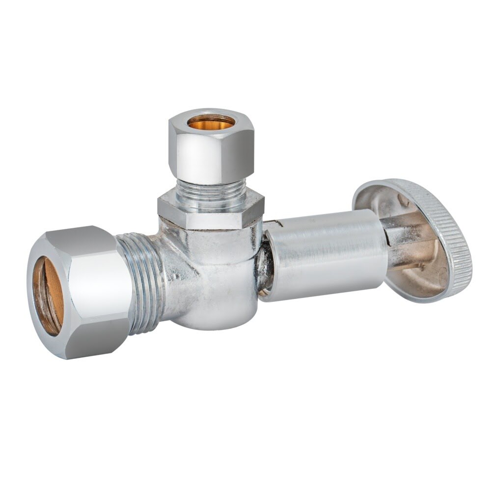 Eastman 10722LF 3/8 in. OD x 5/8 in. OD Quarter Turn Angle Stop Valve Loose Key - 2