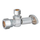 Eastman 10722LF 3/8 in. OD x 5/8 in. OD Quarter Turn Angle Stop Valve Loose Key - 2