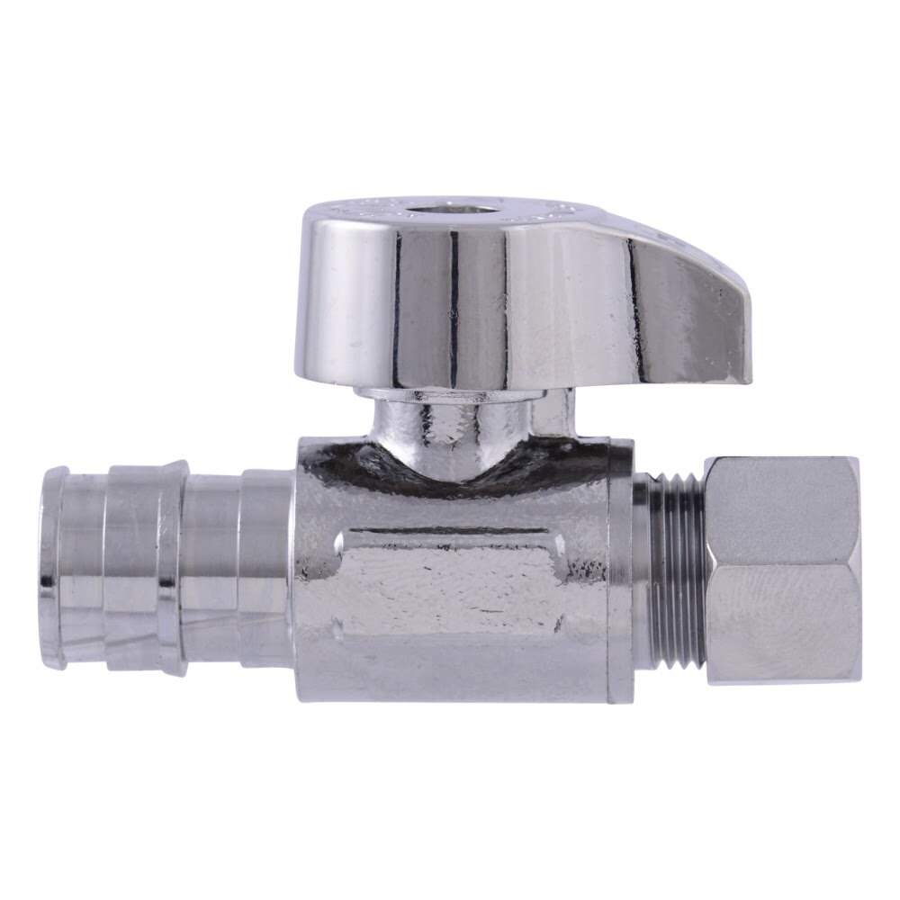 Eastman 10723LF 3/8 in. OD x 1/2 in. Expansion PEX Quarter Turn Straight Stop Valve - 2
