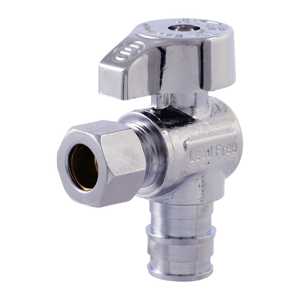 Eastman 10724LF 3/8 in. OD x 1/2 in. PEX Quarter Turn Expansion Angle Stop Valve