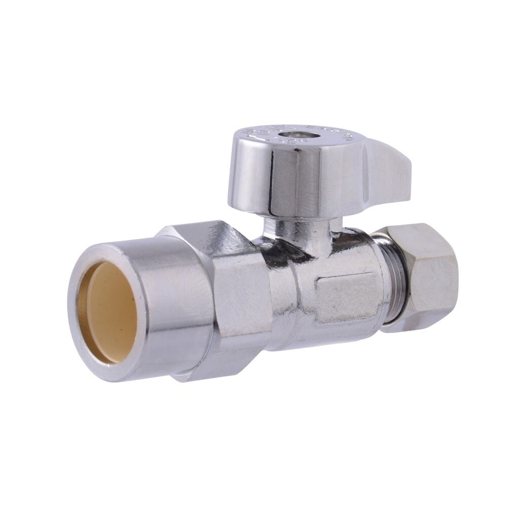 Eastman 10730LF 3/8 in. OD x 1/2 in. CPVC Quarter-Turn Straight Stop Valve