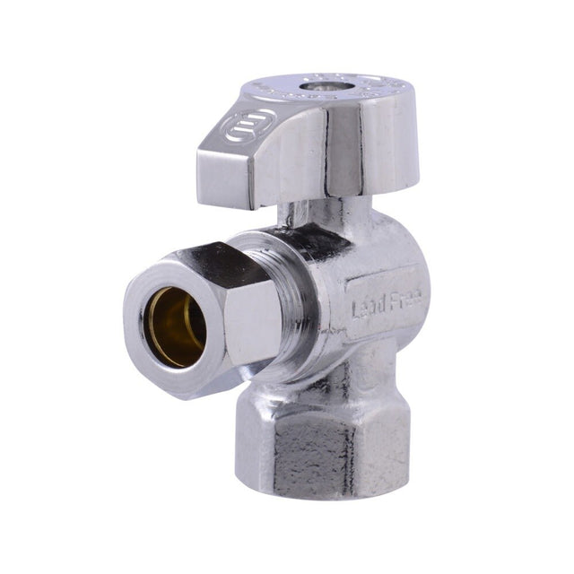 Eastman 10731LF 3/8 in OD x 3/8 in FIP Quarter Turn Angle Stop Valve