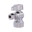 Eastman 10732LF 1/4 in. OD x 1/2 in. FIP Quarter Turn Angle Stop Valve Lead Free Chrome Plated