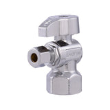 Eastman 10732LF 1/4 in. OD x 1/2 in. FIP Quarter Turn Angle Stop Valve Lead Free Chrome Plated