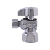 Eastman 10732LF 1/4 in. OD x 1/2 in. FIP Quarter Turn Angle Stop Valve Lead Free Chrome Plated - 2