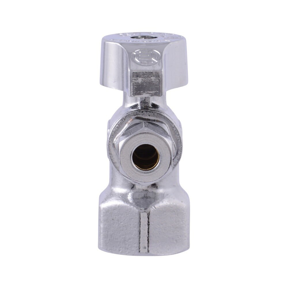 Eastman 10732LF 1/4 in. OD x 1/2 in. FIP Quarter Turn Angle Stop Valve Lead Free Chrome Plated - 3