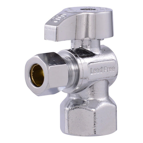 Eastman 10733LF 3/8 in. OD x 1/2 in. FIP Quarter Turn Lead Free Angle Stop Valve