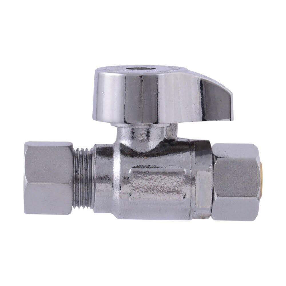 Eastman 10734LF 3/8 in. OD x 3/8 in. Female Compression Quarter Turn Repair Stop Valve - 2