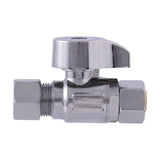 Eastman 10734LF 3/8 in. OD x 3/8 in. Female Compression Quarter Turn Repair Stop Valve - 2