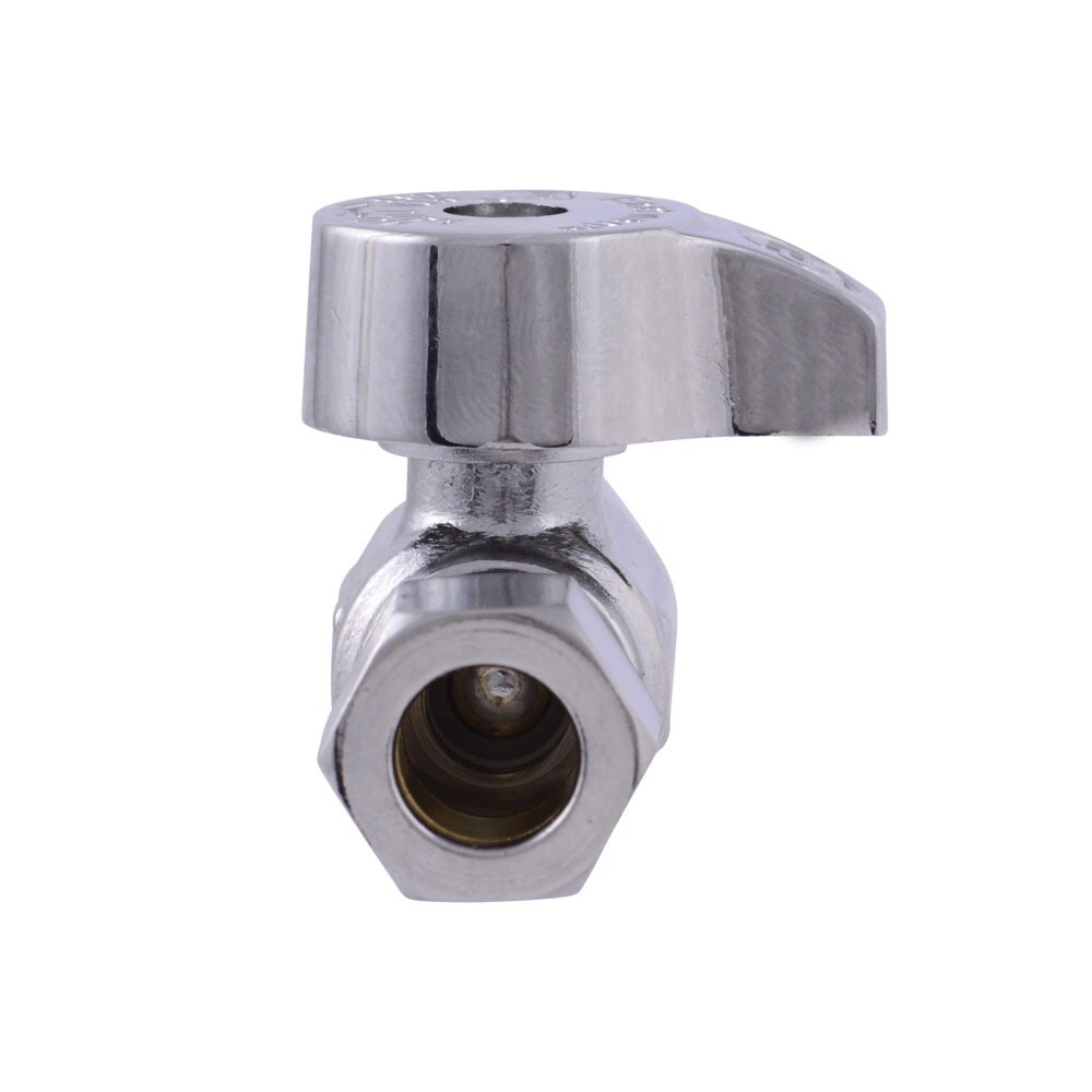 Eastman 10734LF 3/8 in. OD x 3/8 in. Female Compression Quarter Turn Repair Stop Valve - 3
