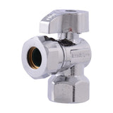 Eastman 10735LF 1/2 in. FIP x 1/2 in. or 7/16 in. Slip Joint Quarter Turn Angle Stop Valve