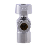 Eastman 10736LF 3/8 in OD x 1/2 in Sweat Quarter Turn Angle Stop Valve Lead Free Chrome Plated - 3