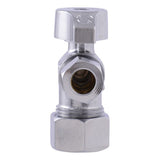 Eastman 10738LF 3/8 in. OD x 5/8 in. OD Quarter Turn Compression Angle Stop Valve Lead Free - 3
