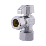 Eastman 10739LF 1/2 in. OD x 5/8 in. OD Quarter Turn Compression Angle Stop Valve Lead Free Chrome