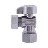 Eastman 10739LF 1/2 in. OD x 5/8 in. OD Quarter Turn Compression Angle Stop Valve Lead Free Chrome - 2