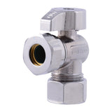 Eastman 10740LF Quarter Turn Angle Stop Valve 1/2 in. or 7/16 in. Slip Joint x 5/8 in. OD Compression