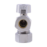 Eastman 10740LF Quarter Turn Angle Stop Valve 1/2 in. or 7/16 in. Slip Joint x 5/8 in. OD Compression - 3
