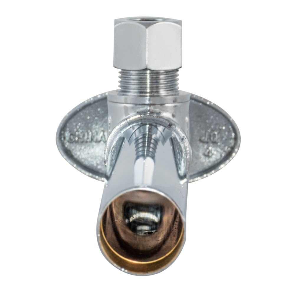 Eastman 10742LF 3/8 in. OD x 1/2 in. Sweat Quarter Turn Angle Stop Valve with Extension Tube - 3