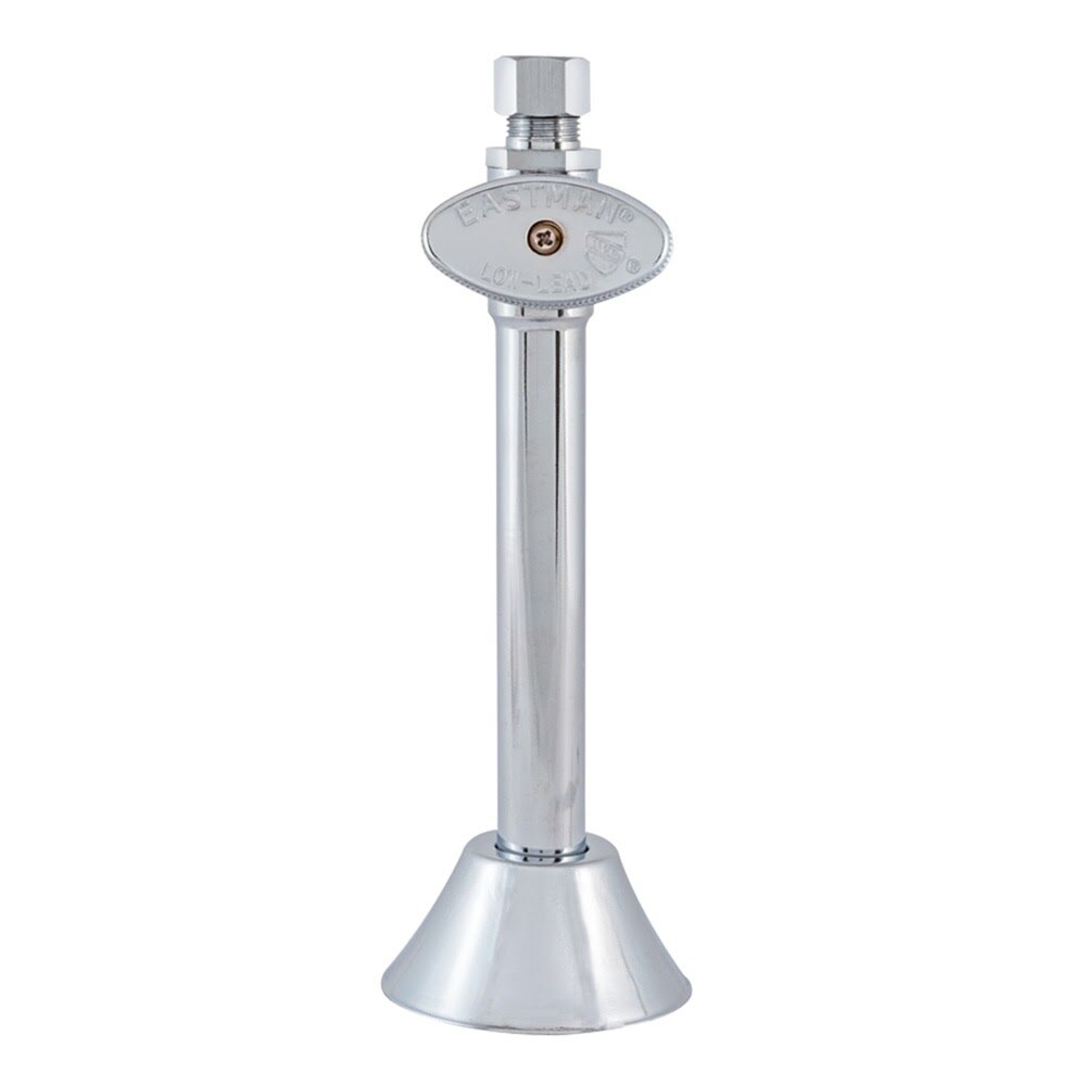 Eastman 10746LF 3/8 in. OD x 1/2 in. Sweat Quarter Turn Straight Stop Valve with Extension Tube - 2