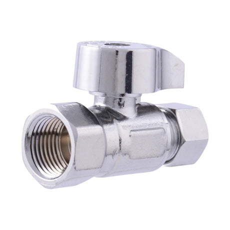 Eastman 10754LF 3/8 in. OD x 3/8 in. FIP Straight Quarter Turn Stop Valve