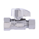 Eastman 10754LF 3/8 in. OD x 3/8 in. FIP Straight Quarter Turn Stop Valve - 2